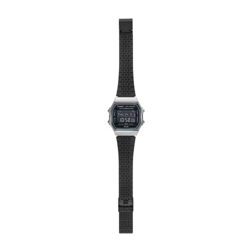 Casio Vintage Black Dial and Black Steel Bracelet 39mm Unisex Watch | ABL-100WEGG-1BDF