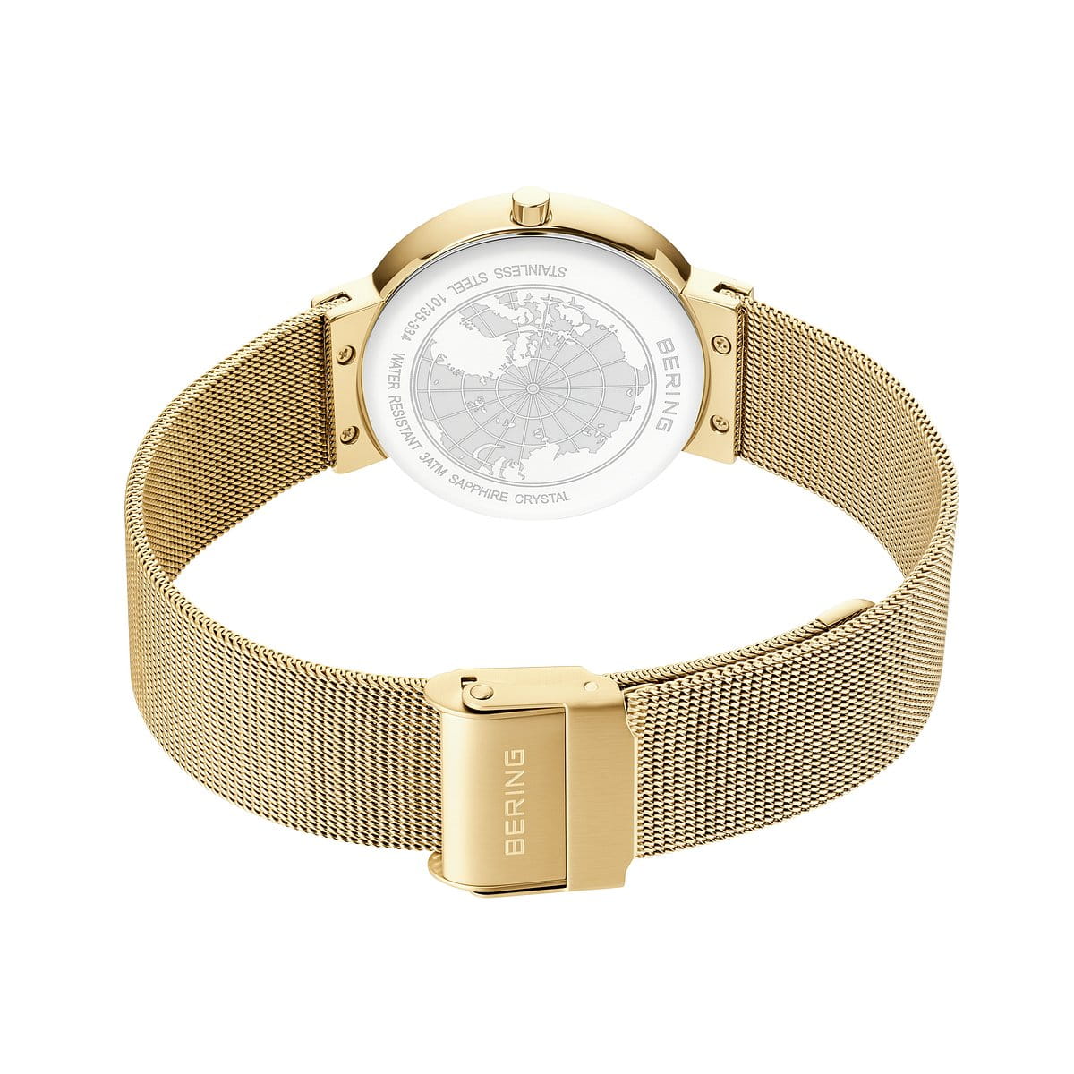 BERING Classic White Dial and Gold Mesh Bracelet 35mm Women's Watch | 10135-334
