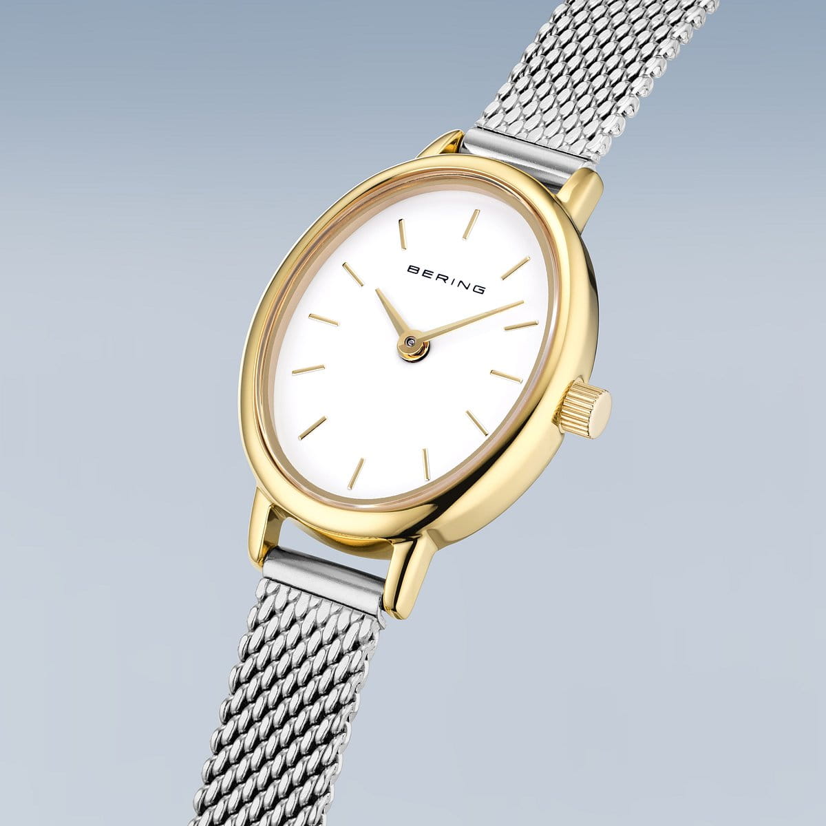 BERING Classic White Dial and Silver Mesh Bracelet 20mm Women's Watch | 11020-010