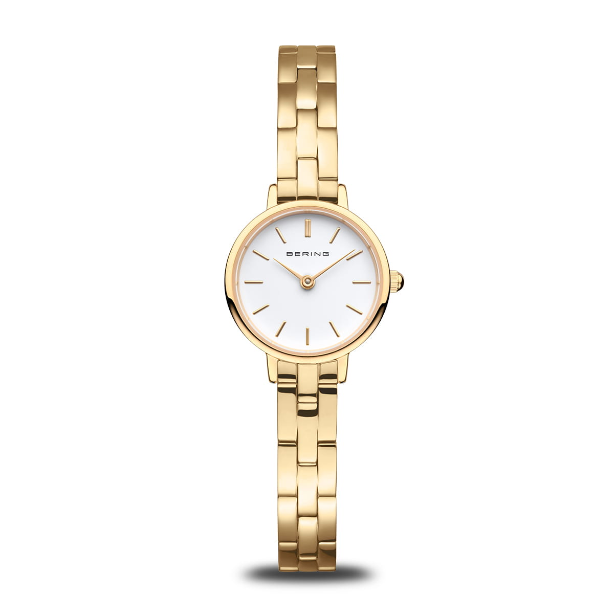 BERING Classic White Dial Gold Stainless Steel Bracelet 22mm Women's Watch | 11022-734T