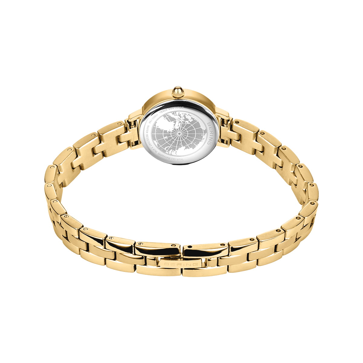 BERING Classic White Dial Gold Stainless Steel Bracelet 22mm Women's Watch | 11022-734T