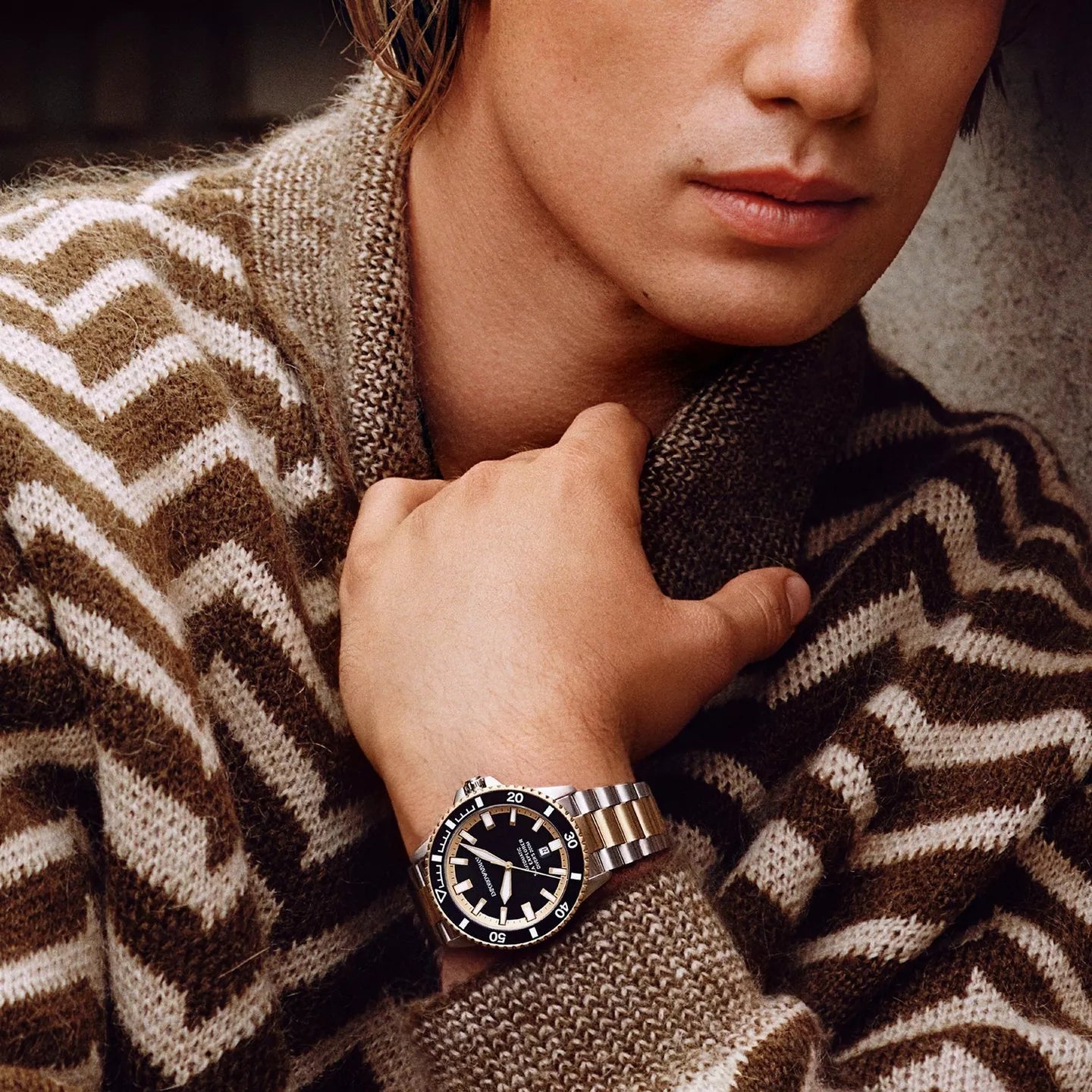 Emporio Armani Sea Explorer Two Tone Automatic Stainless Steel Men's Watch| AR60089