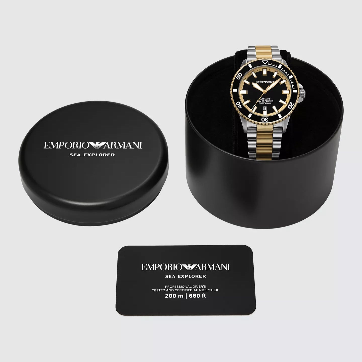 Emporio Armani Sea Explorer Two Tone Automatic Stainless Steel Men's Watch| AR60089