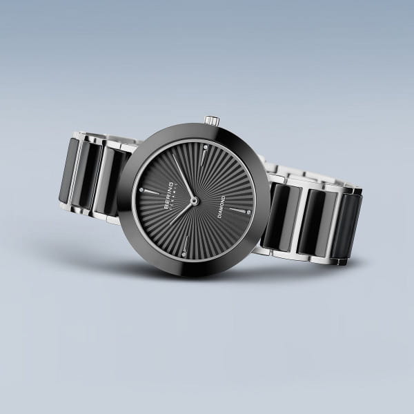 BERING Ceramic Polished Silver Women's Watch | 11435-702