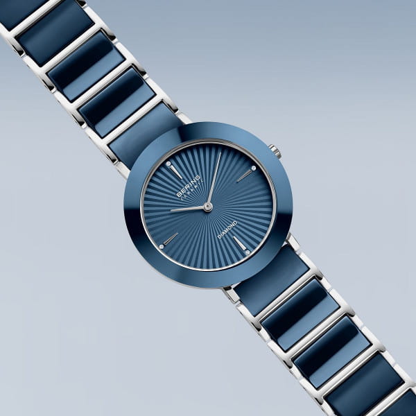 BERING Ceramic Polished Silver Women's Watch | 11435-707