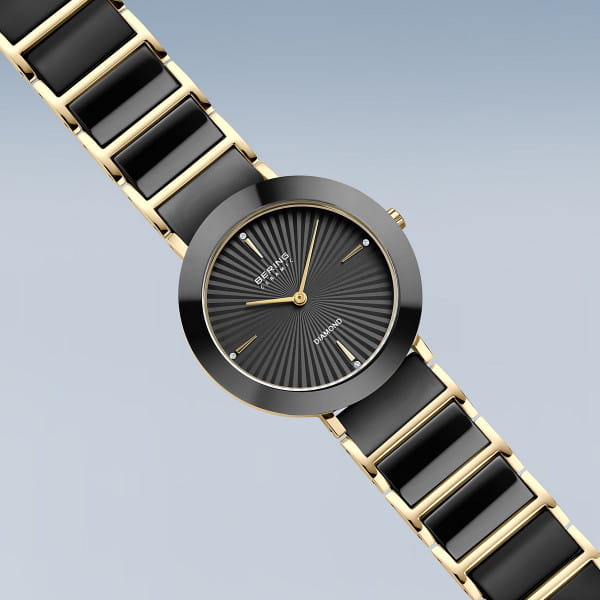 BERING Ceramic Polished Gold Women's Watch | 11435-732