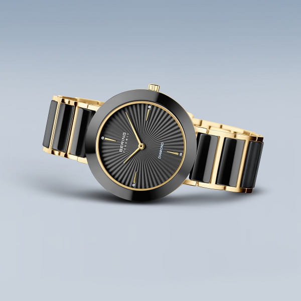 BERING Ceramic Polished Gold Women's Watch | 11435-732