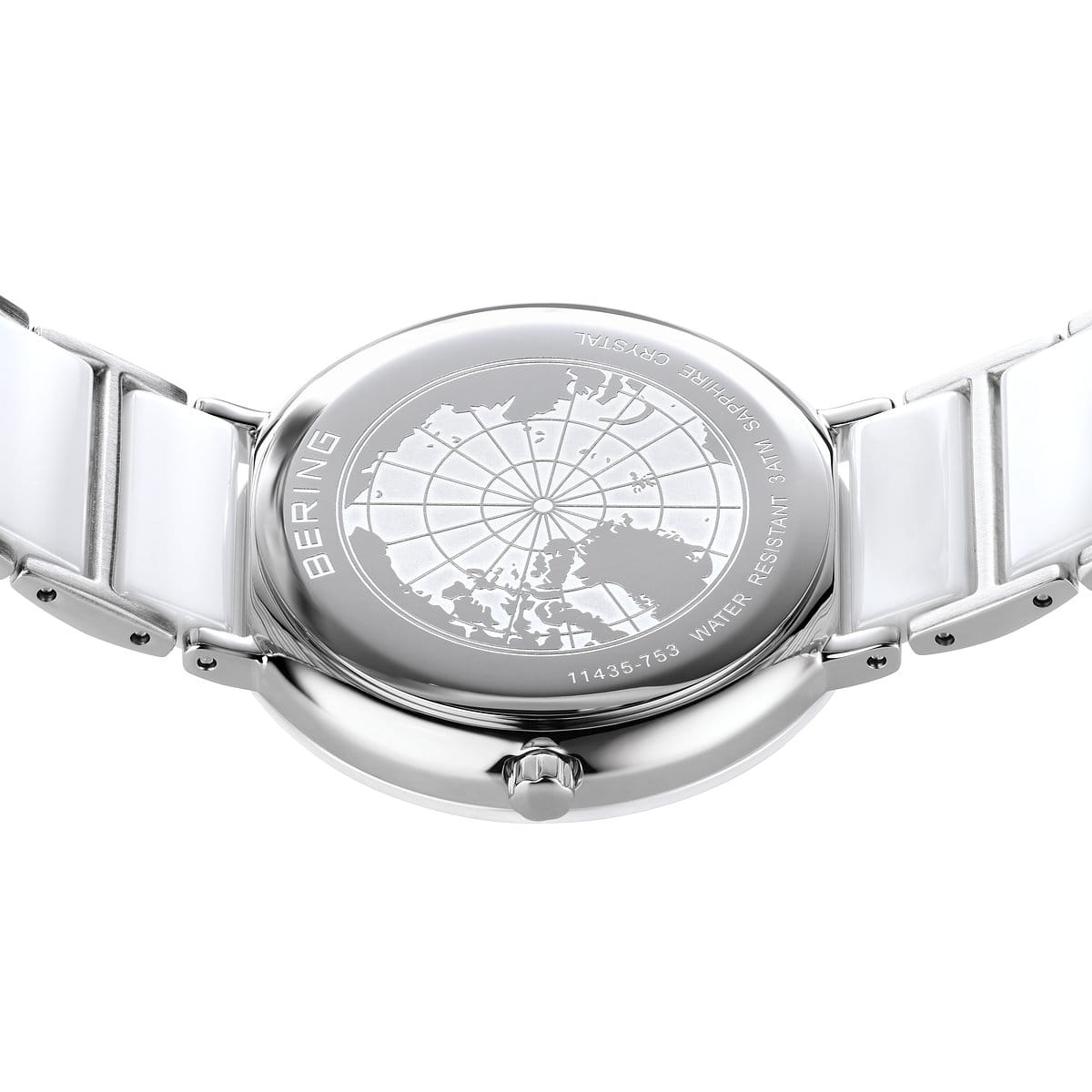 Bering Ceramic Silver Dial Silver Ceramic Strap Women's Watch | 11435-753