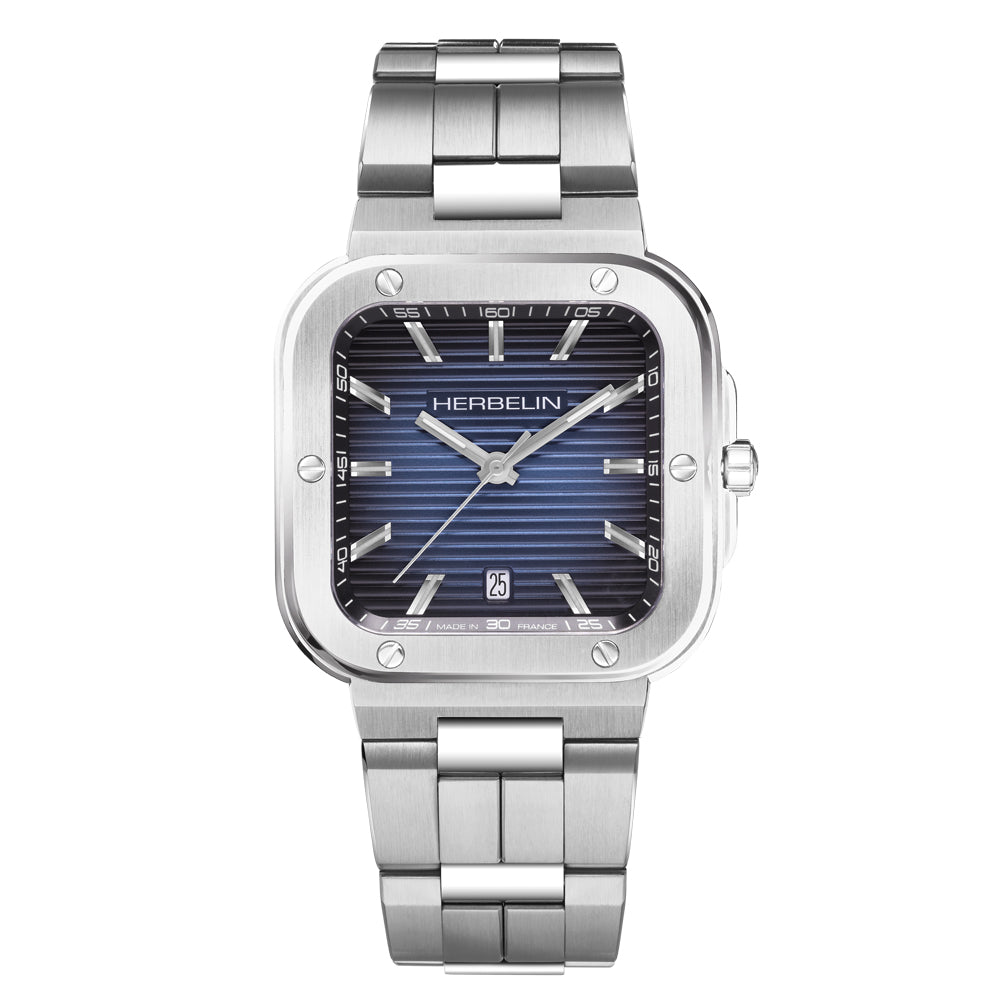 HERBELIN Cap Camarat Blue Textured Dial Stainless Steel Men’s Watch | 12246B15