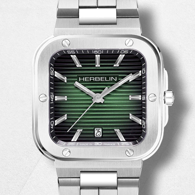 Herbelin Cap Camarat Green Textured Dial Stainless Steel Men’s Watch | 12246B16