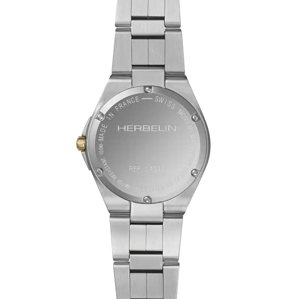 HERBELIN Cap Camarat White Textured Dial Gold PVD Women’s Watch | 14545BT11N