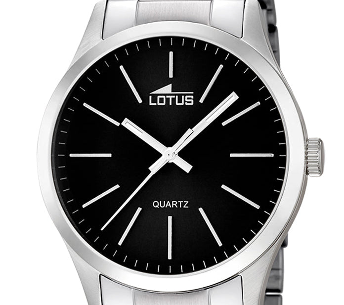 Lotus Minimalist GTS 42mm Black Dial Stainless Steel Men's Watch | 15959/3