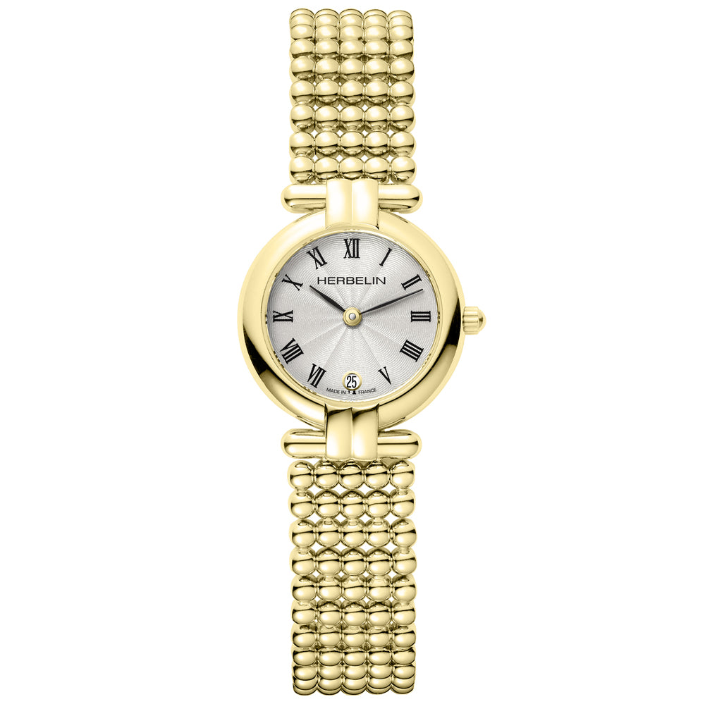 HERBELIN Perles Ivory White Dial Rose Gold Stainless Steel Women's Watch | 16873BPR08