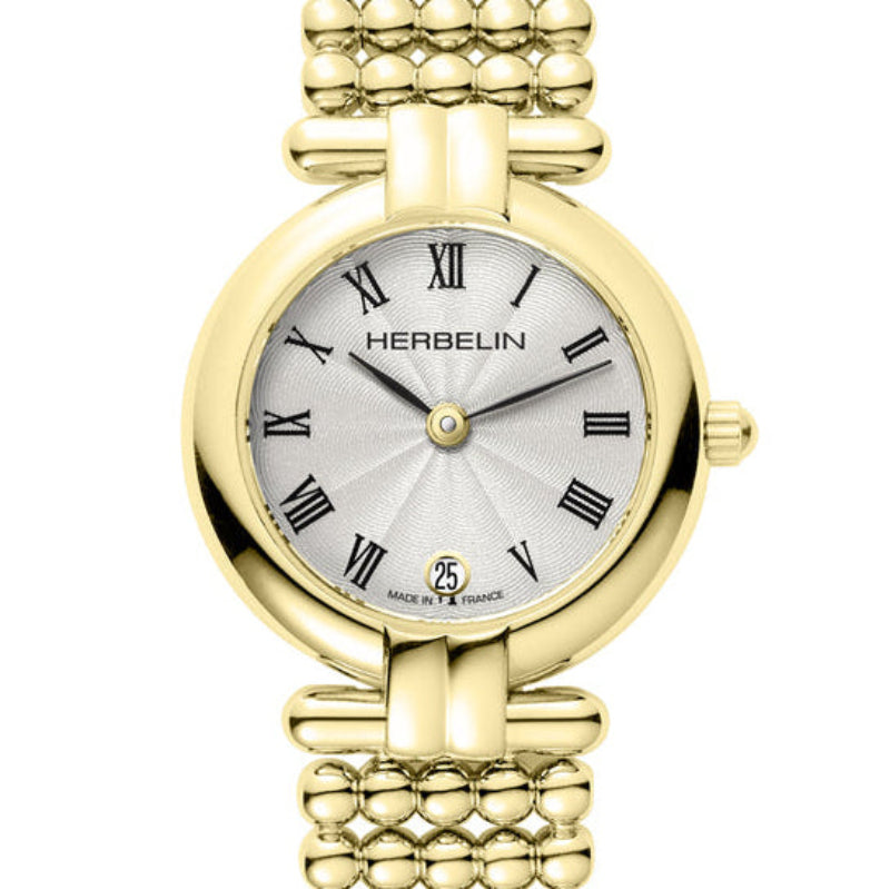 HERBELIN Perles Ivory White Dial Rose Gold Stainless Steel Women's Watch | 16873BPR08