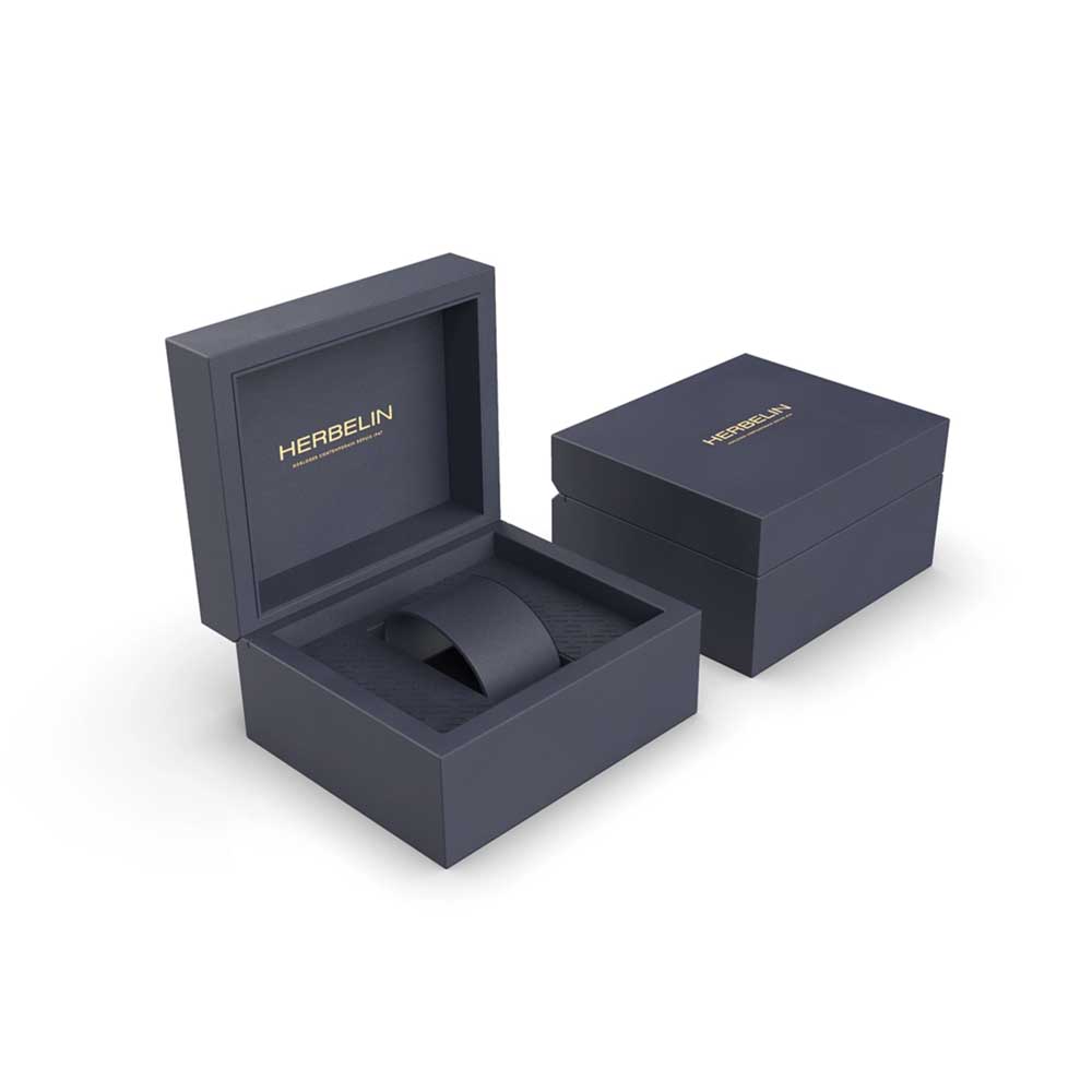 HERBELIN Newport Slim Mother of Pearl Blue Dial Yellow Gold Women’s Watch | 16922BT1N09