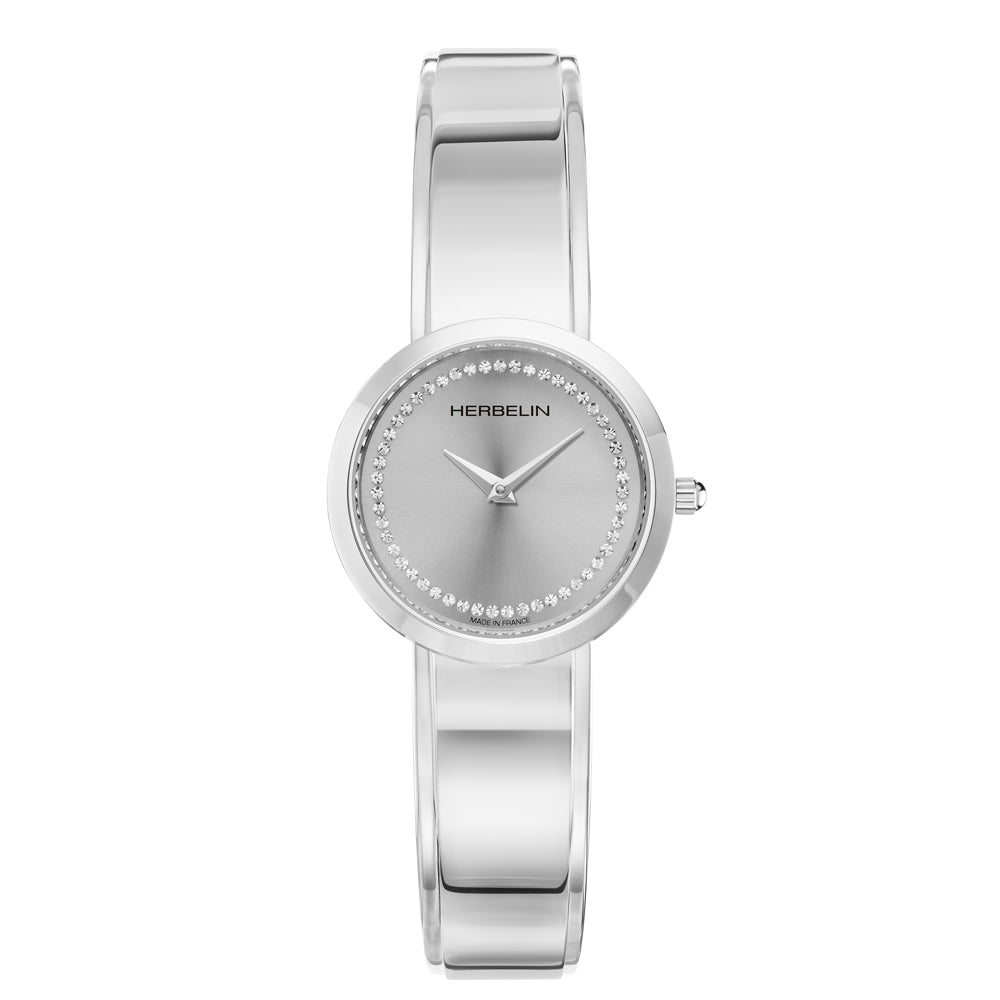Herbelin M-Band Silver Sunray Dial Stainless Steel Women’s Watch | 17056/B62
