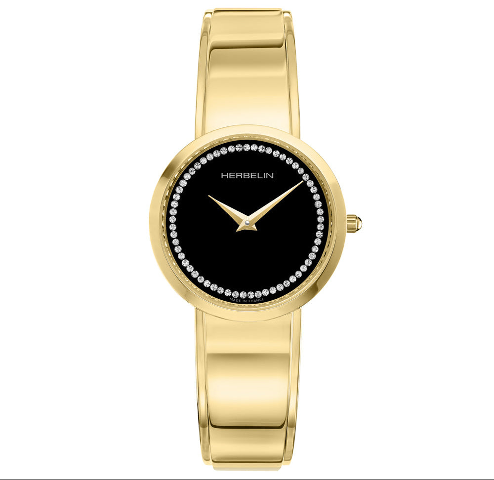 HERBELIN M‑band Quartz Yellow Gold / Stainless Steel Bracelet 31mm Women's Watch | 17082/BP64