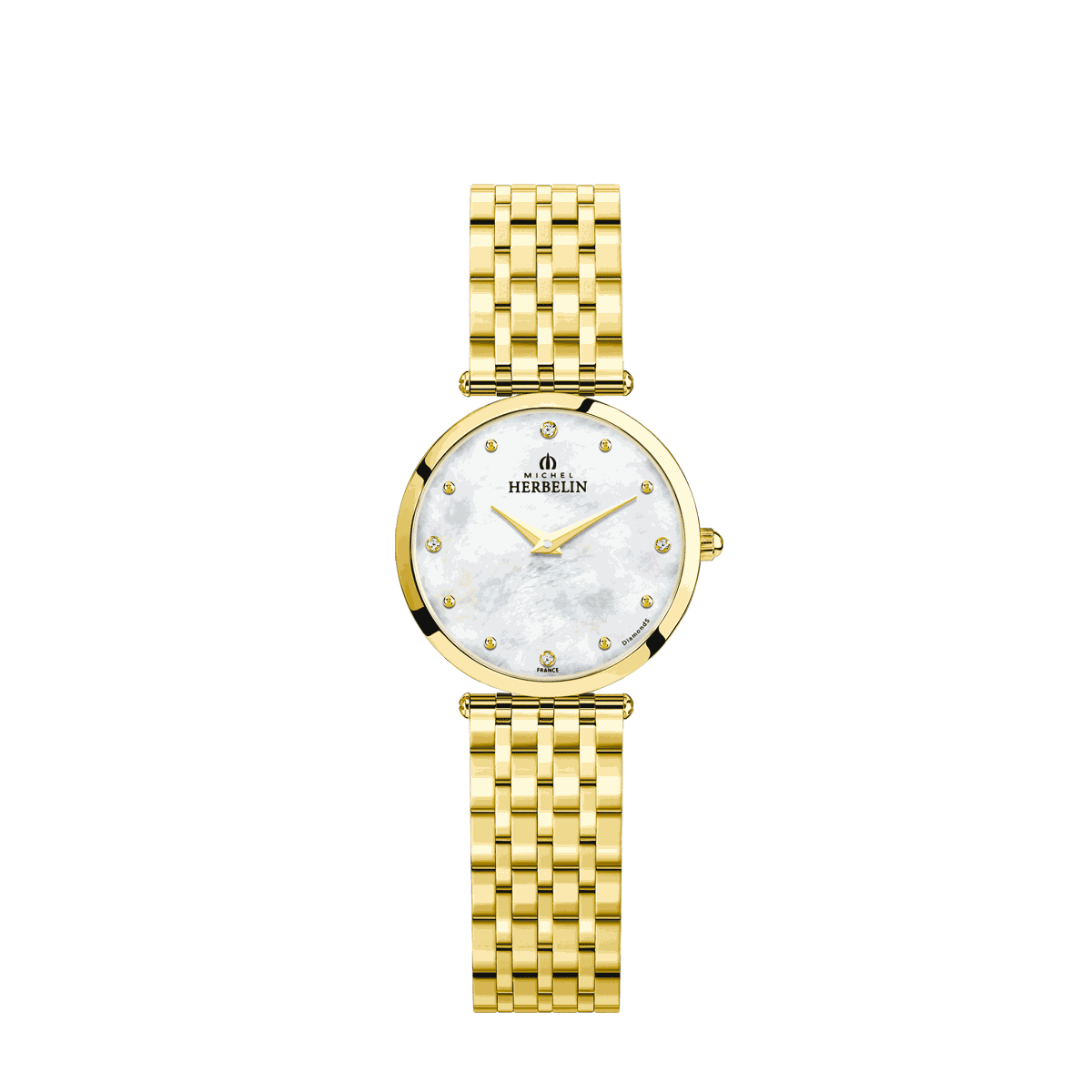 Herbelin Epsilon Diamond Mother of Pearl Gold Women's Watch | 17116/BP89