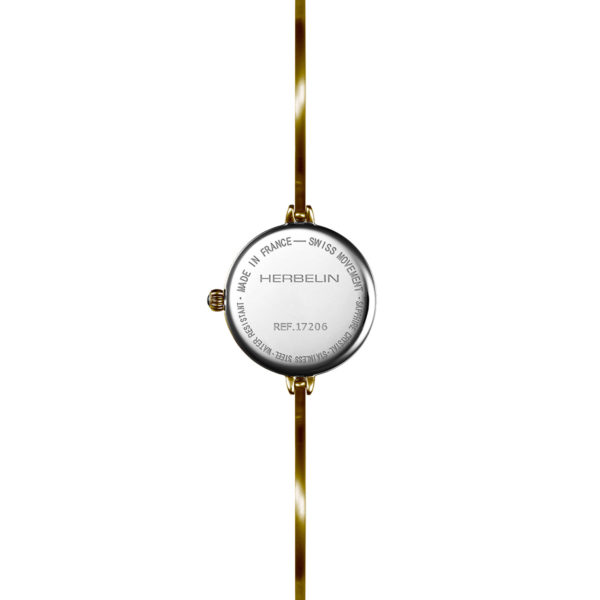 HERBELIN Fil Black Mother of Pearl Dial Yellow Gold Watch | 17206BP24