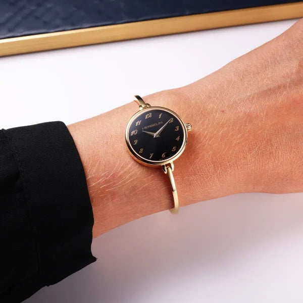 HERBELIN Fil Black Mother of Pearl Dial Yellow Gold Watch | 17206BP24