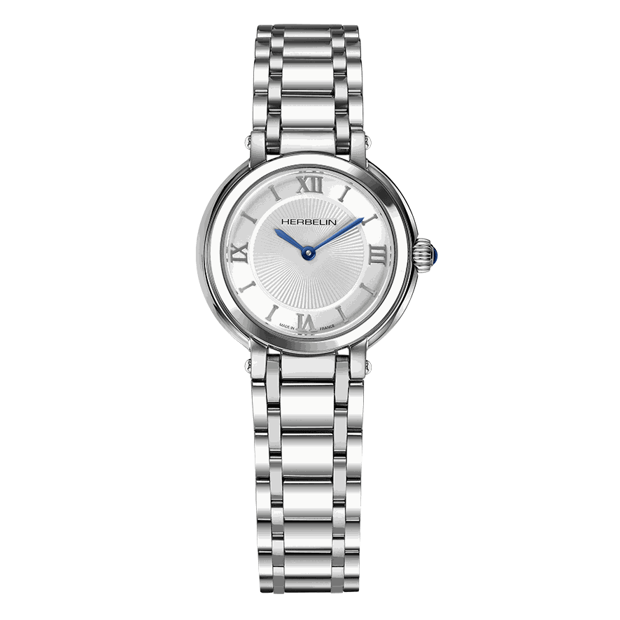 HERBELIN Galet Silver Sunray Dial Stainless Steel Women’s Watch | 17430B28