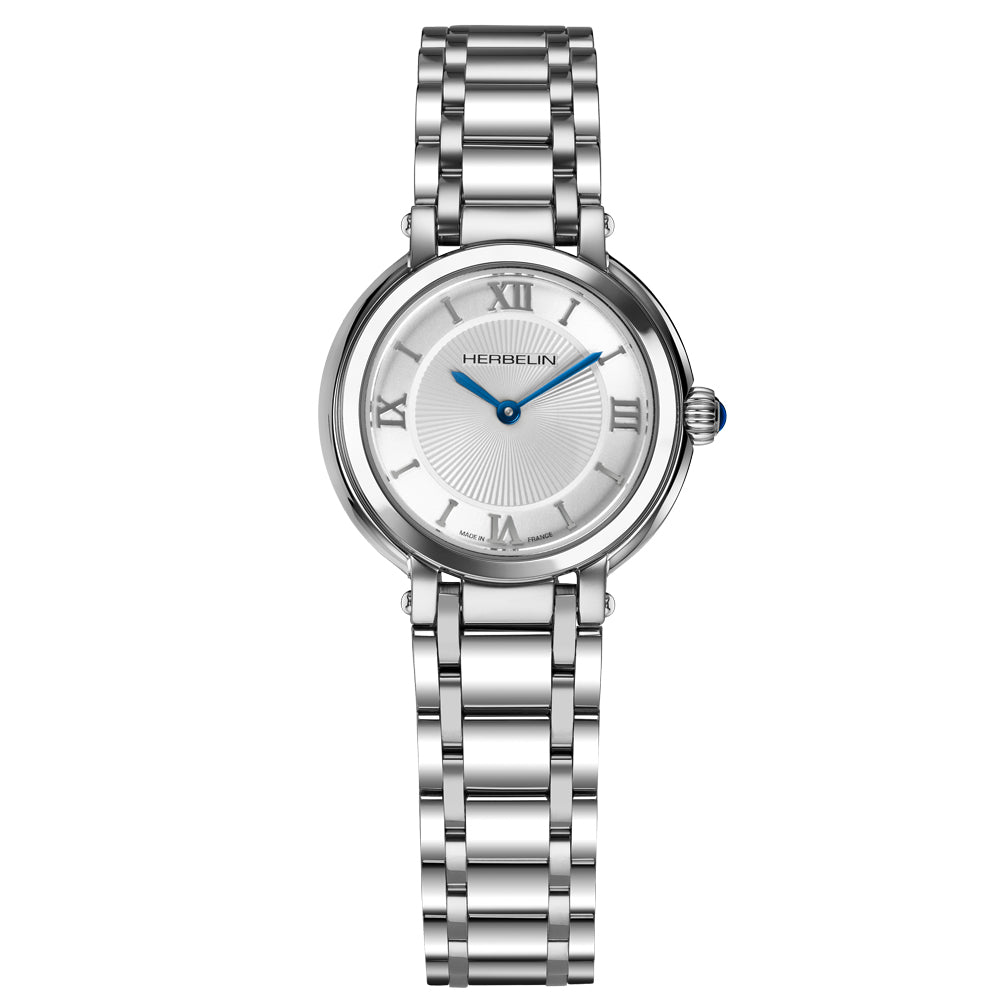 HERBELIN Galet Silver Sunray Dial Stainless Steel Women’s Watch | 17430B28