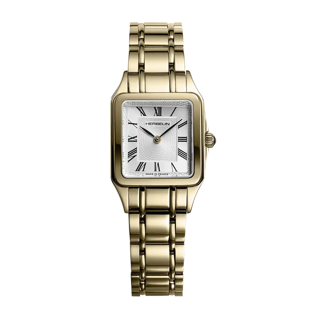 HERBELIN Luna Silver Target Dial Gold PVD Stainless Steel Women’s Watch | 17457BP1N01