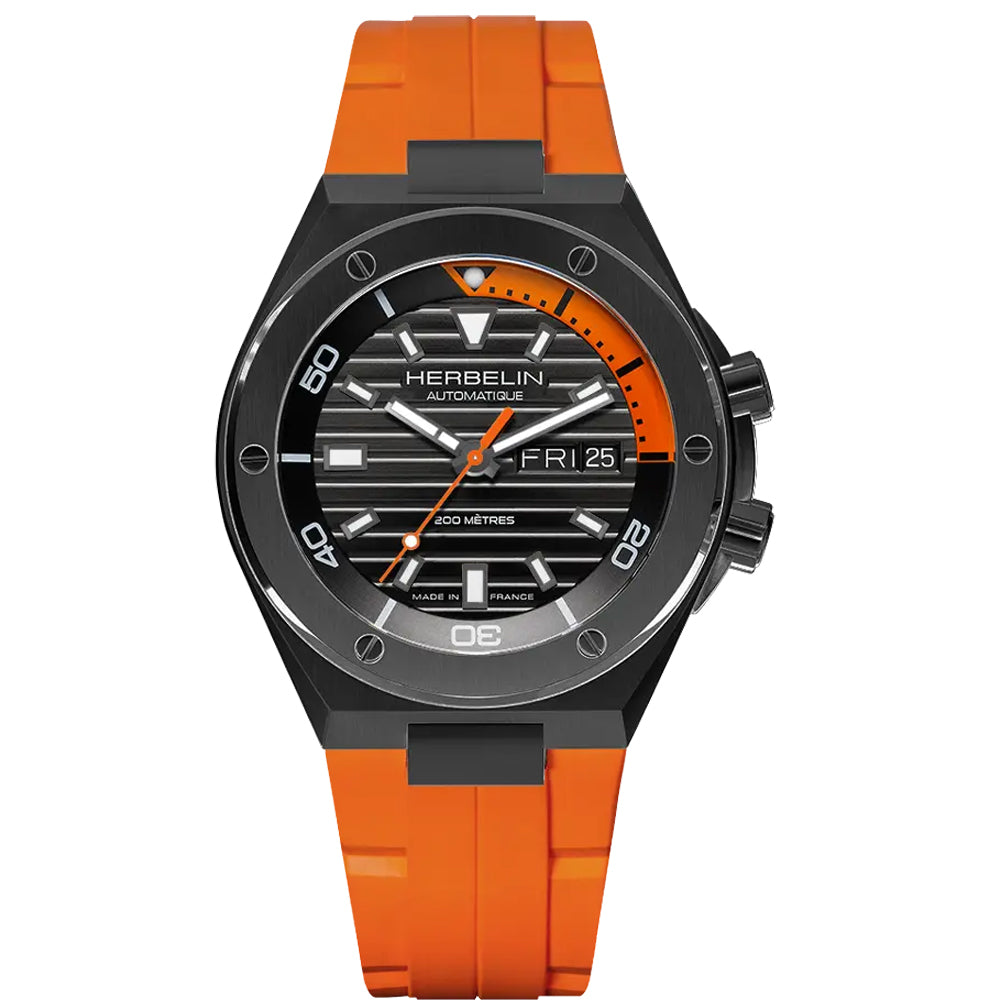 Herbelin Cap Camarat Diver Automatique Black Dial Men's Watch | 1745N14CMD