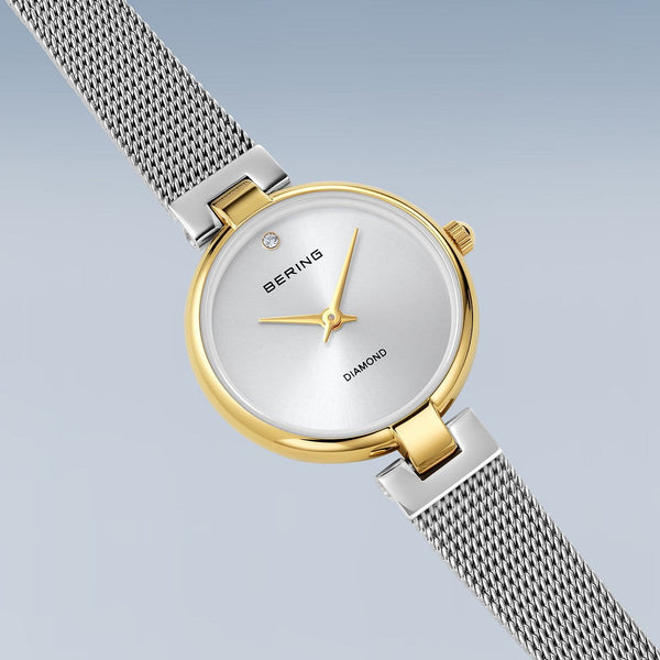 Bering Classic 15th Anniversary Rose Gold Stainless Steel Mesh Watch Set | 17724-010-SET