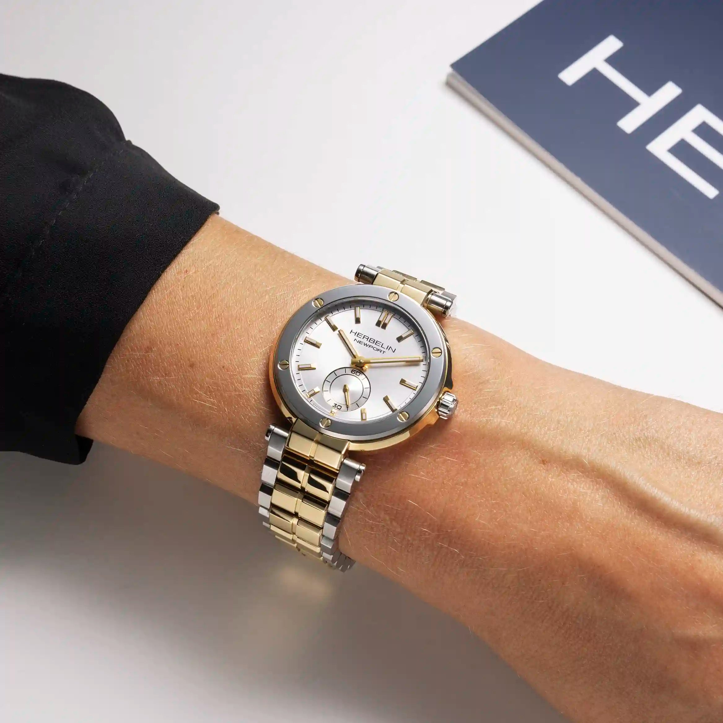 Herbelin Newport TT Steel & Gold PVD Luminous Dial Women's Watch | 18289BT1N12