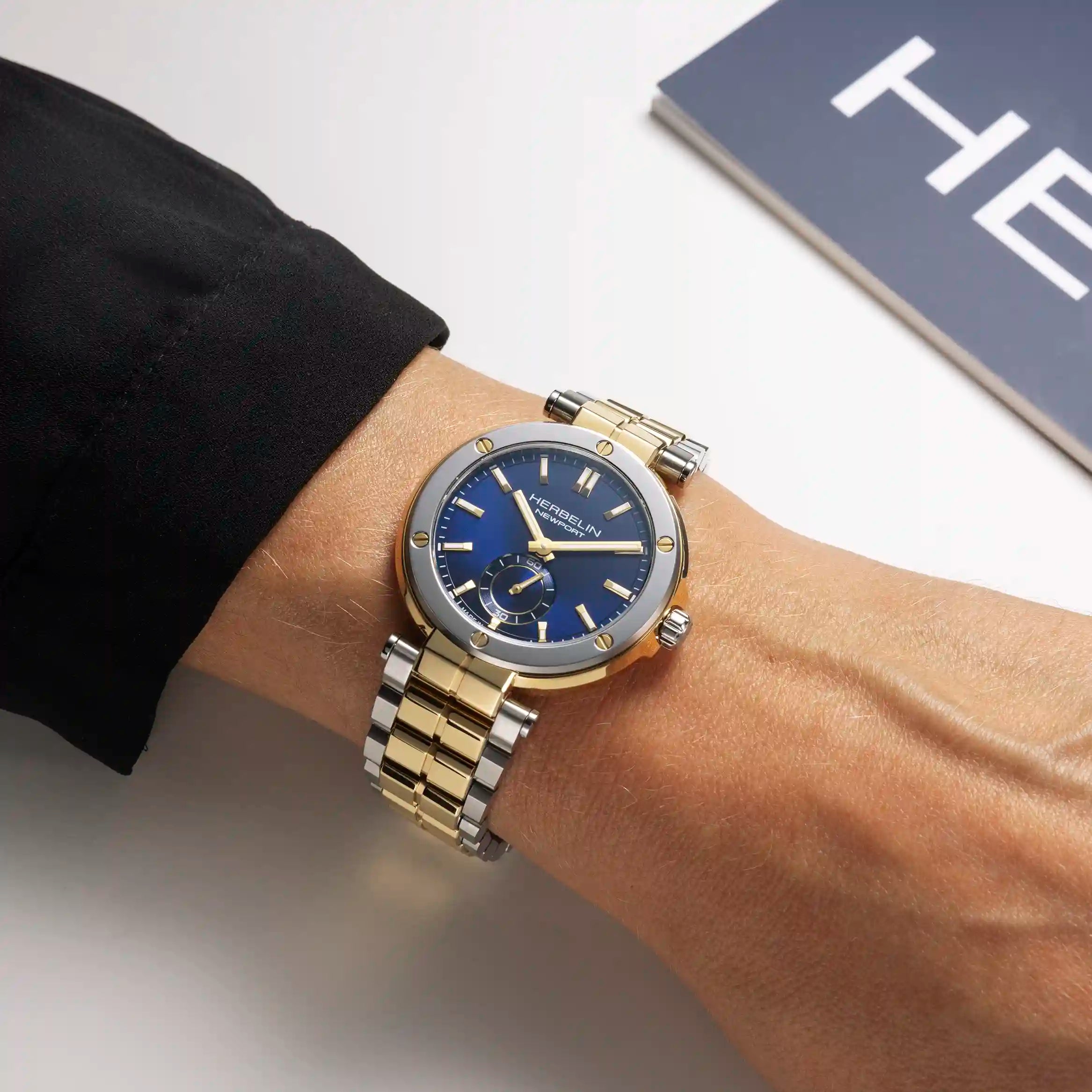 Herbelin Newport Two-Tone Blue Dial Women's Watch | 18289BT1N35