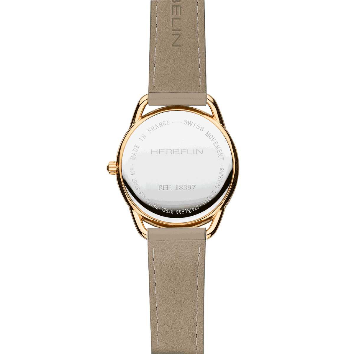 Herbelin Equinoxe Mother of Pearl Dial Rose Gold Leather Women's Watch | 18397/PR29GR