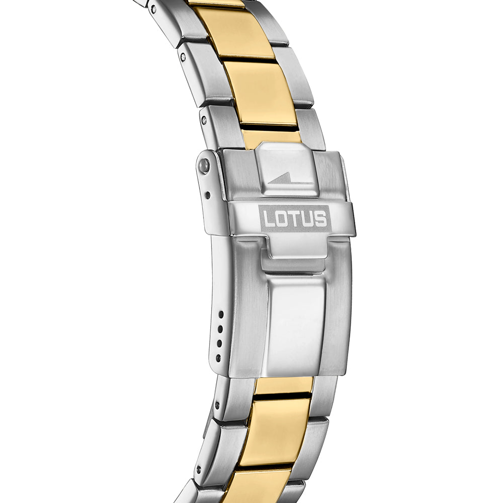 Lotus Excellent GTS 44mm Black Chrono Dial Rose Gold Stainless Steel Men's Watch | 18757/2