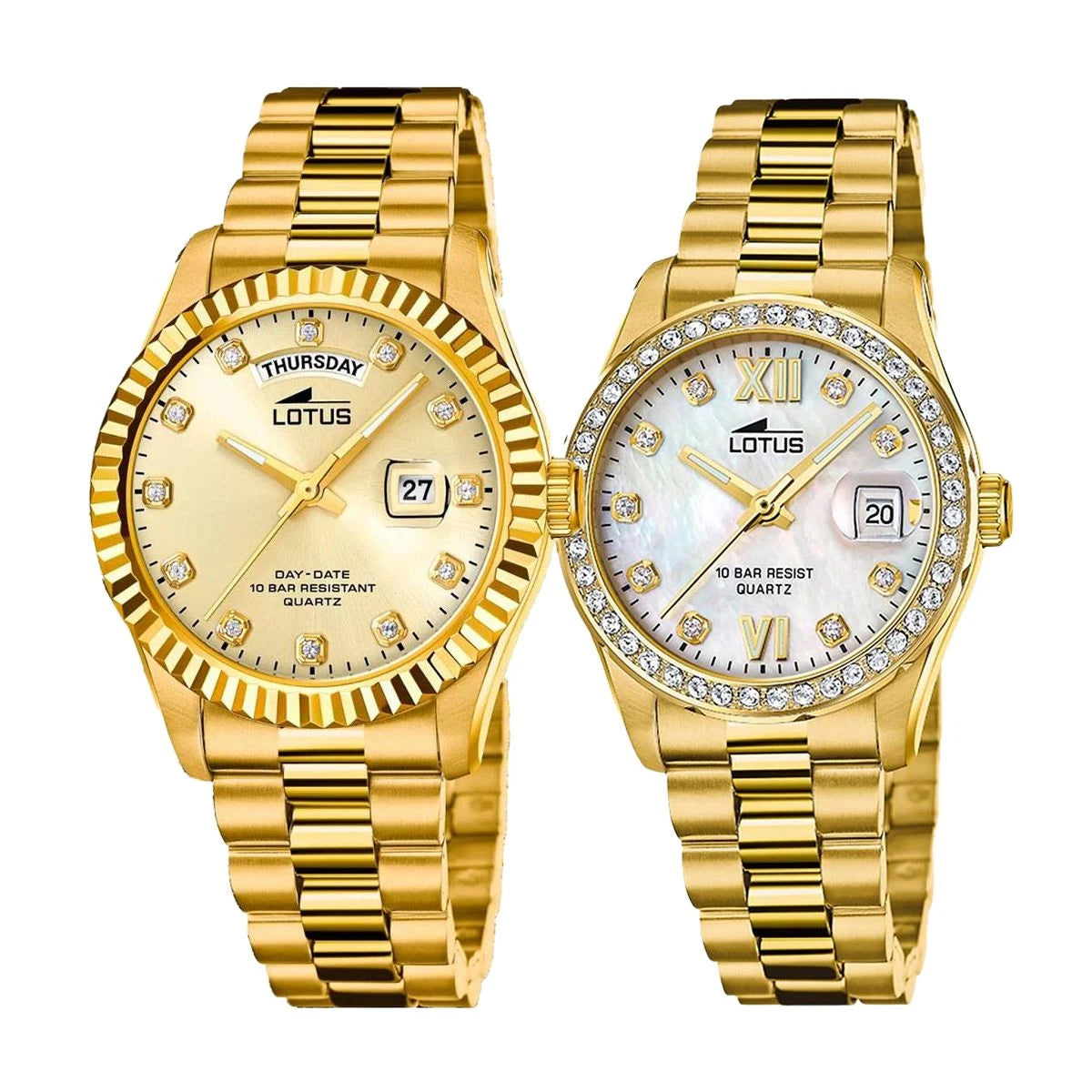 Lotus Freedom Mother of Pearl Dial Calendar Stainless Steel Women’s Watch | 18979/1