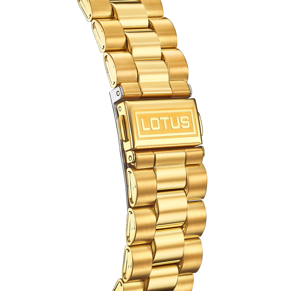 Lotus Freedom Champagne Dial Calendar Gold Men’s Watch | 18857/1
