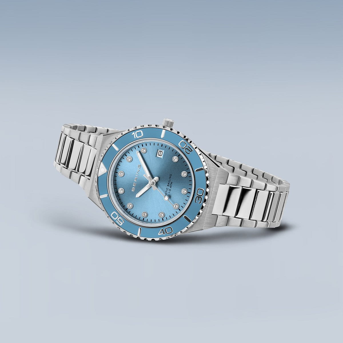 Bering Classic Blue Dial Calendar Stainless Steel Men's Watch | 18936-705