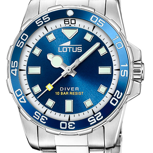 Lotus Trendy Blue Dial Blue Bezel Stainless Steel Women's Watch | 18936/5