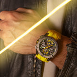 Lotus Vortex Black Dial Calendar Leather Men’s Watch | 18943/1