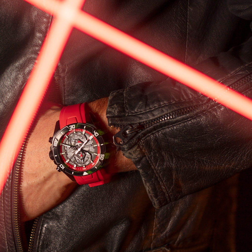 Lotus Vortex Black Dial Calendar Leather Men’s Watch | 18945/5