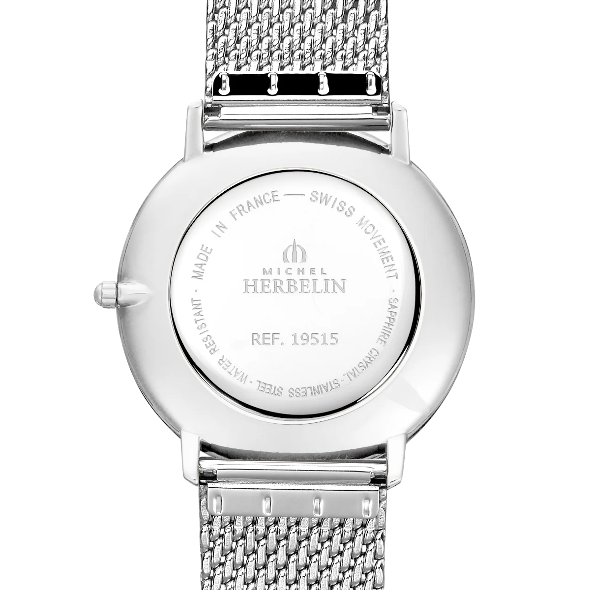 HERBELIN City White Dial Stainless Steel Mesh Unisex Watch | 19515/11B
