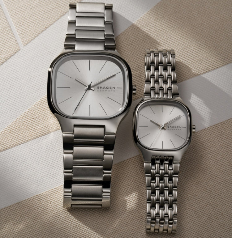 Skagen Mellem Three-Hand Silver Stainless Steel Men's Dress Watch | SKW6934