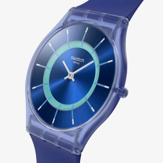 Swatch Jammy Grape Dream Blue Dial and Rubber Strap Unisex Watch | SS08I100