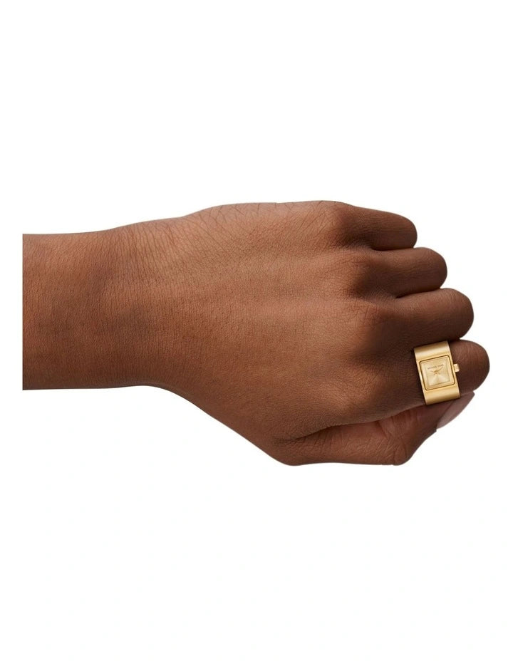 Michael Kors Darrington Gold-Tone Stainless Steel Strap Women's Ring Watch | MK4883