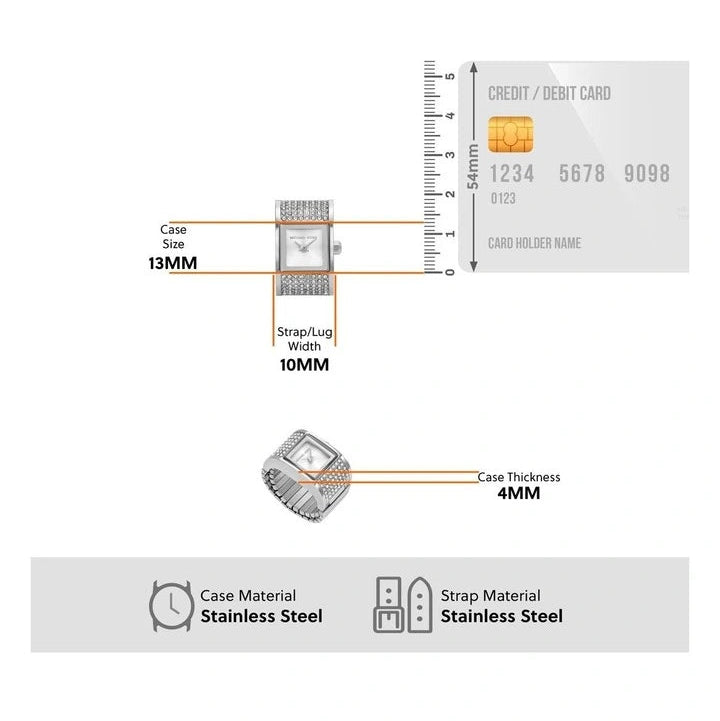 Michael Kors Darrington Two-Hand Stainless Steel Watch Ring | MK4884