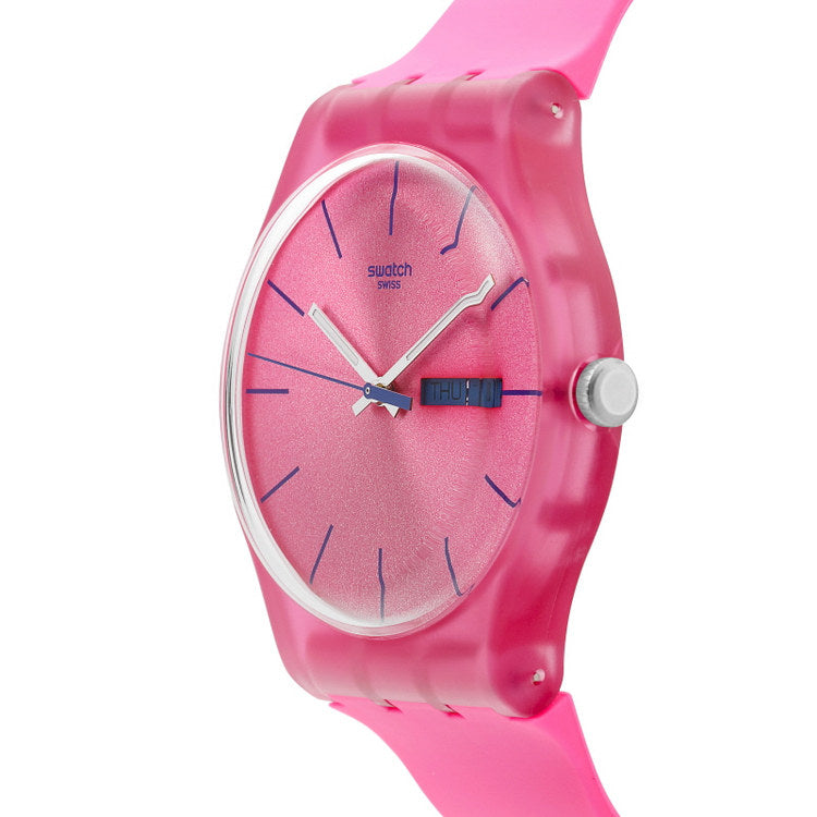 Swatch Pink Silicon Strap Women's Watch | SUOP700