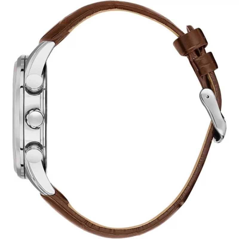 Bigotti Black Multi-Dial Calendar Black Leather Men's Watch | BG.1.10510-1