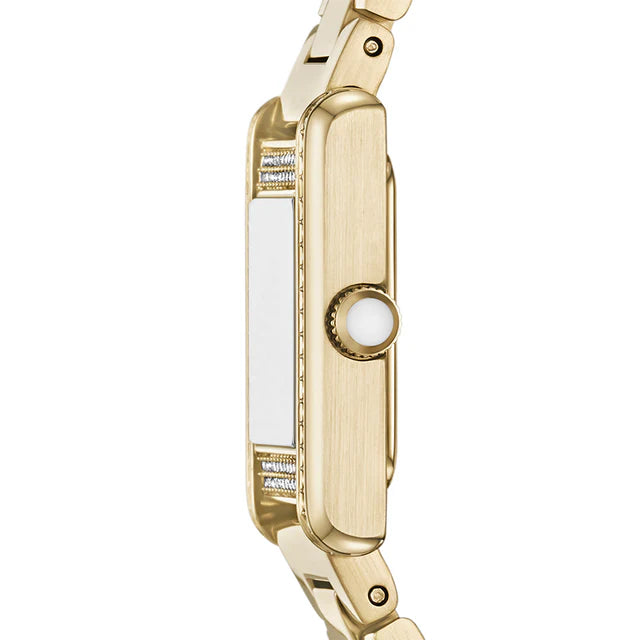 EMPORIO ARMANI Genni Crystals Gold Stainless Steel Bracelet Women's Watch | AR11663