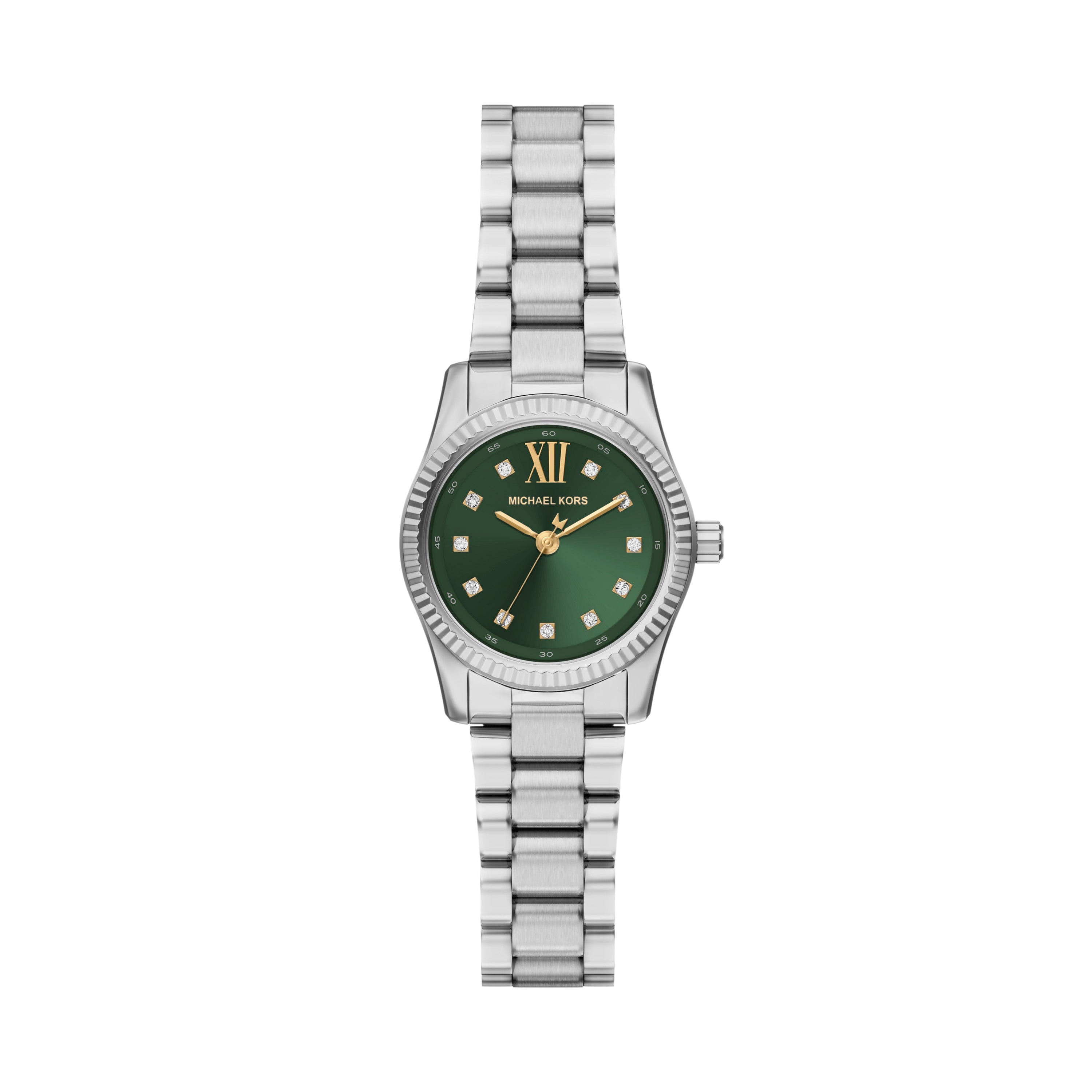 Michael Kors Lexington Green Sunray Dial and Steel Bracelet 26mm Women's Watch | MK7580