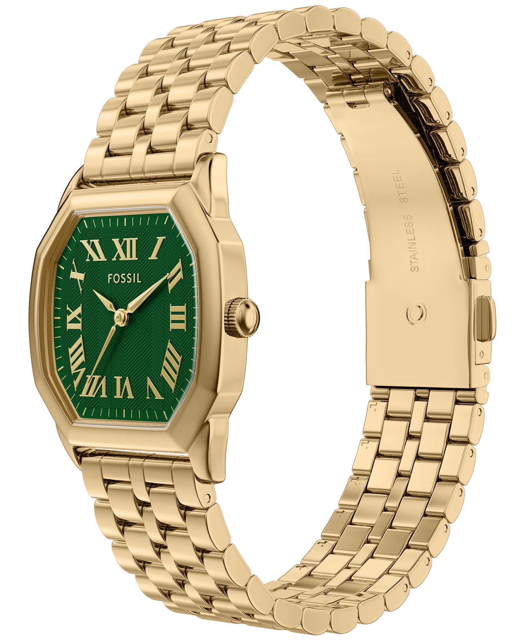 Fossil Harlow Green Dial Gold Women's Watch | ES5451
