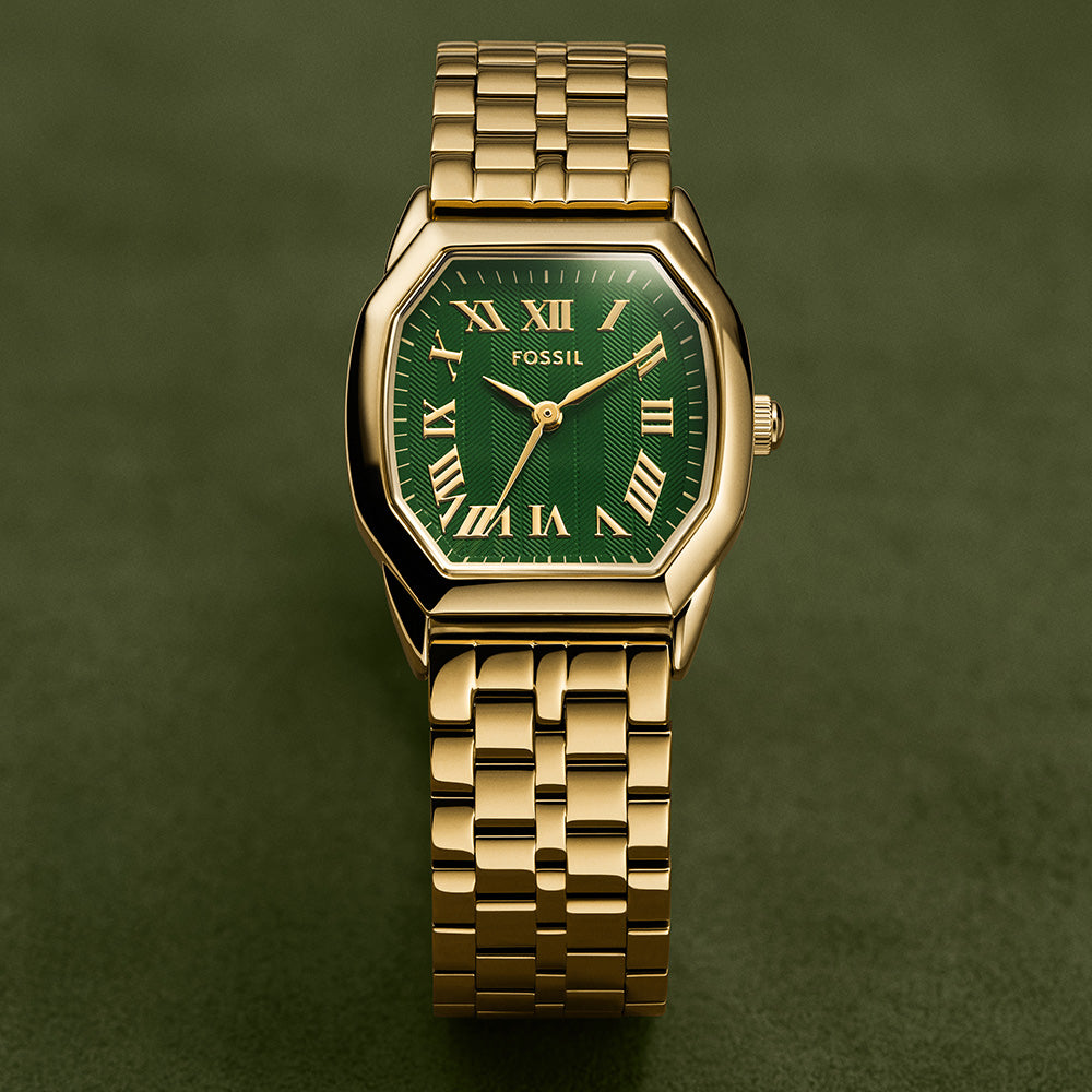 Fossil Harlow Green Dial Gold Women's Watch | ES5451